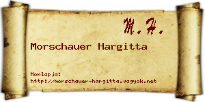 Morschauer Hargitta névjegykártya